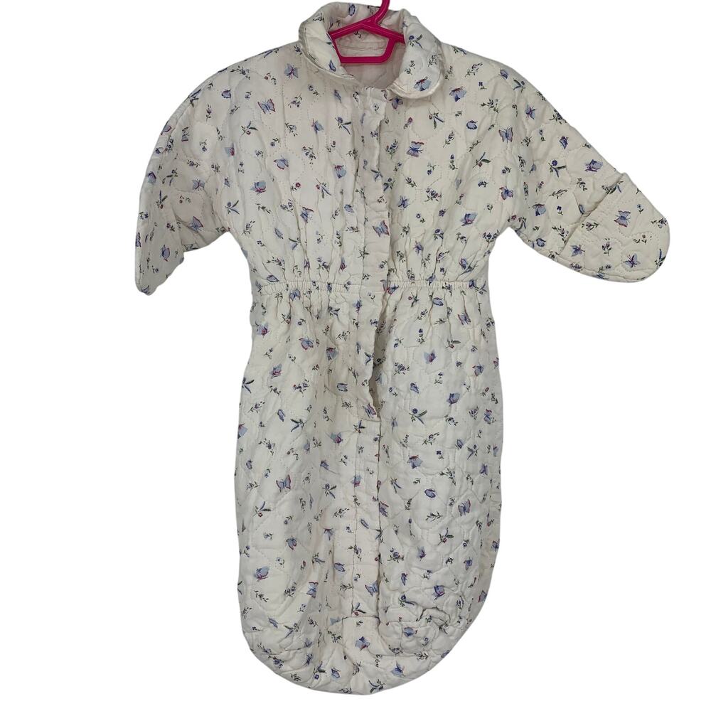 Vintage Baby Blanket Winter Swaddle Full Zip One Piece Outerwear with Bonnet Hat